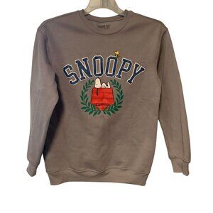 Peanuts Hybrid Womens Size Small Gray Blue Snoopy Woodstock Long Sleeve Pullover